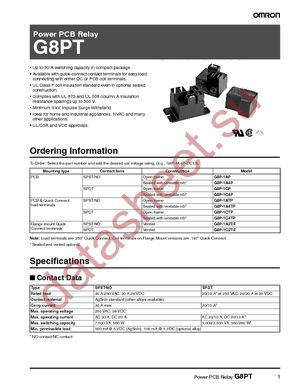 G8P-1C2T-F-DC12 datasheet  